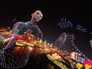 CyberCity！第一视角带你穿越重庆To库里的无人机方阵